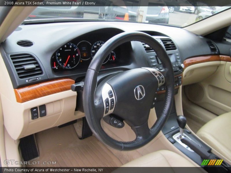 Premium White Pearl / Ebony 2008 Acura TSX Sedan