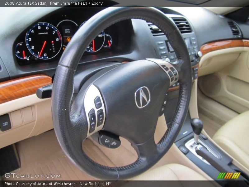 Premium White Pearl / Ebony 2008 Acura TSX Sedan