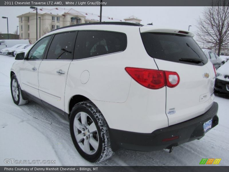 White / Light Gray/Ebony 2011 Chevrolet Traverse LTZ AWD