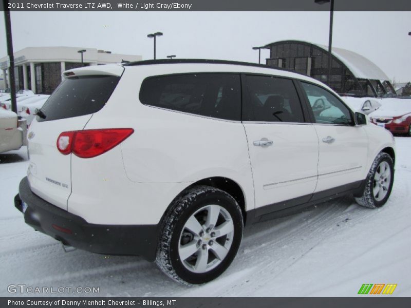 White / Light Gray/Ebony 2011 Chevrolet Traverse LTZ AWD