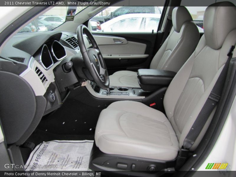 White / Light Gray/Ebony 2011 Chevrolet Traverse LTZ AWD