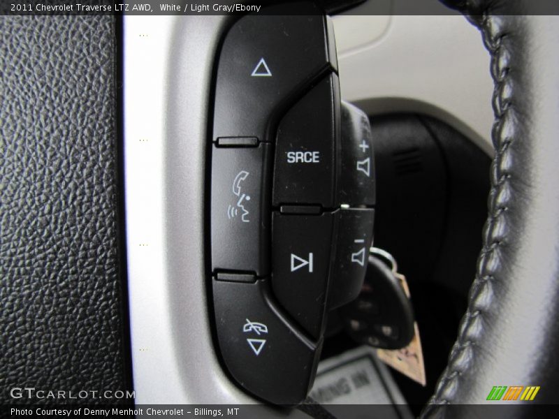 White / Light Gray/Ebony 2011 Chevrolet Traverse LTZ AWD