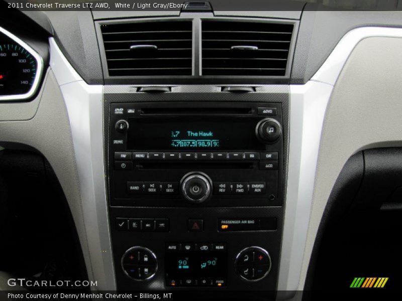 White / Light Gray/Ebony 2011 Chevrolet Traverse LTZ AWD