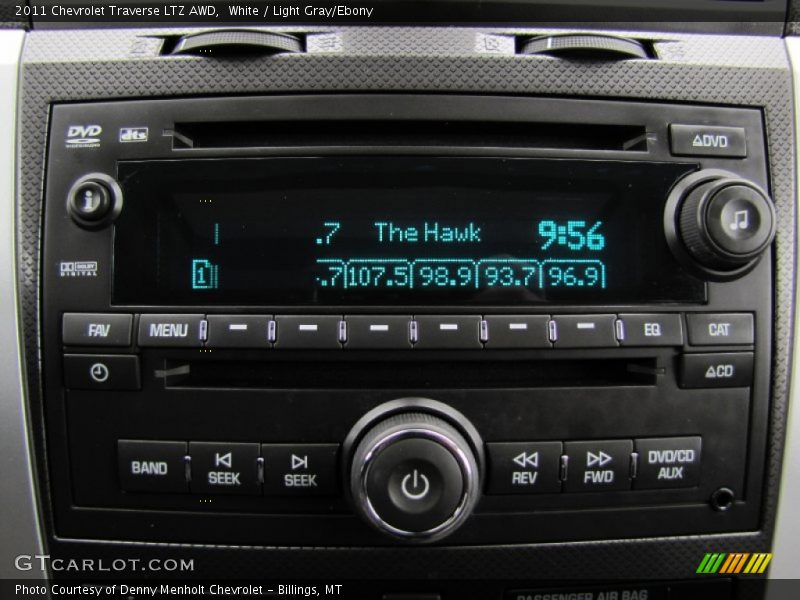 White / Light Gray/Ebony 2011 Chevrolet Traverse LTZ AWD