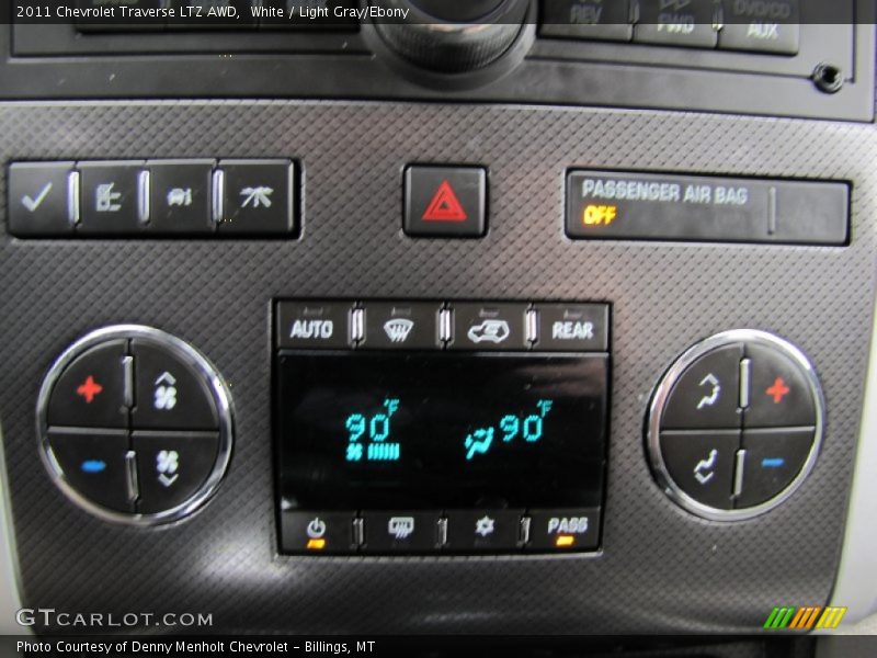 White / Light Gray/Ebony 2011 Chevrolet Traverse LTZ AWD