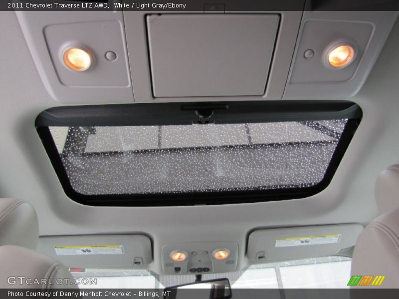 White / Light Gray/Ebony 2011 Chevrolet Traverse LTZ AWD