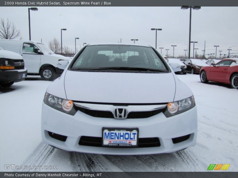 Spectrum White Pearl / Blue 2009 Honda Civic Hybrid Sedan