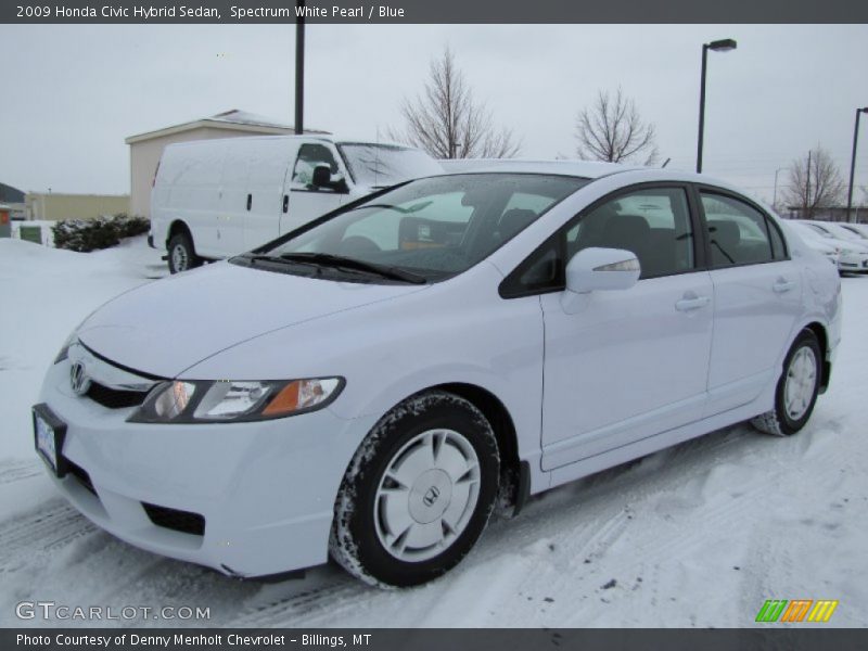 Spectrum White Pearl / Blue 2009 Honda Civic Hybrid Sedan