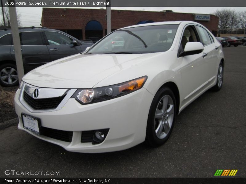 Premium White Pearl / Parchment 2009 Acura TSX Sedan