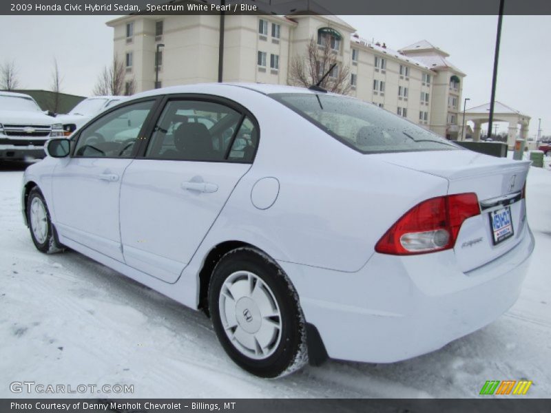 Spectrum White Pearl / Blue 2009 Honda Civic Hybrid Sedan