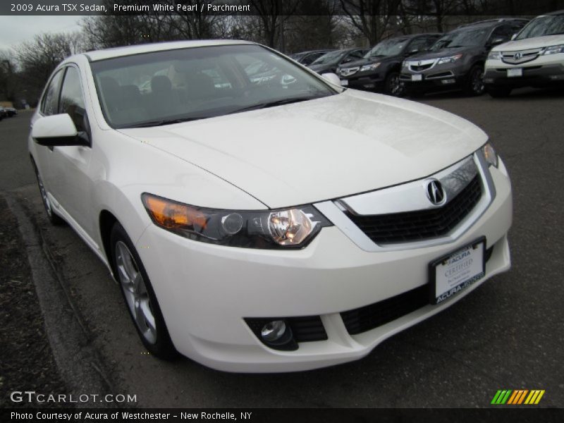 Premium White Pearl / Parchment 2009 Acura TSX Sedan