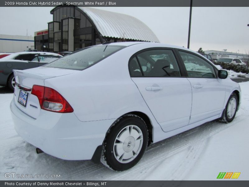 Spectrum White Pearl / Blue 2009 Honda Civic Hybrid Sedan