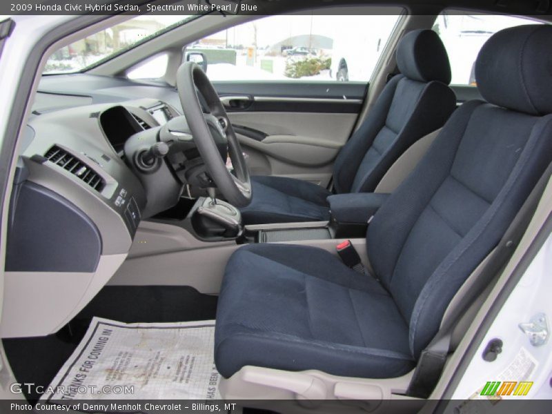  2009 Civic Hybrid Sedan Blue Interior