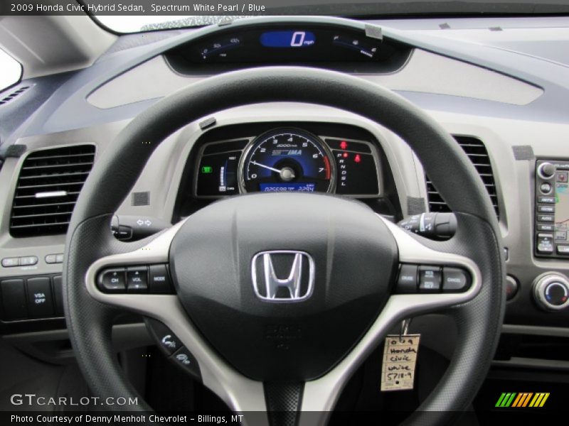 Spectrum White Pearl / Blue 2009 Honda Civic Hybrid Sedan