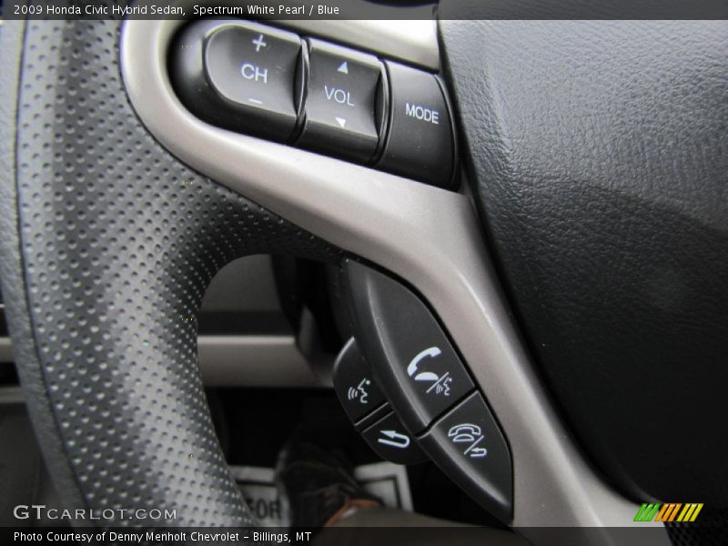 Spectrum White Pearl / Blue 2009 Honda Civic Hybrid Sedan