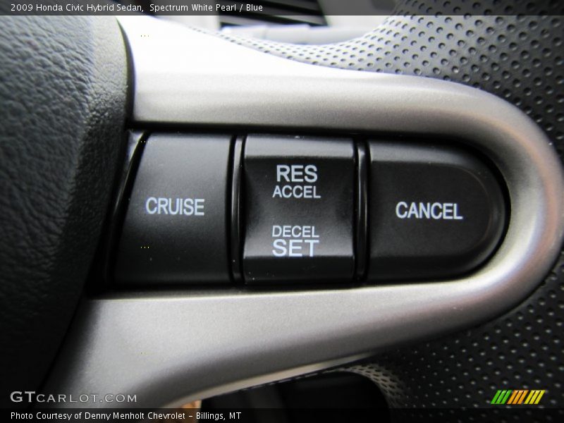 Spectrum White Pearl / Blue 2009 Honda Civic Hybrid Sedan