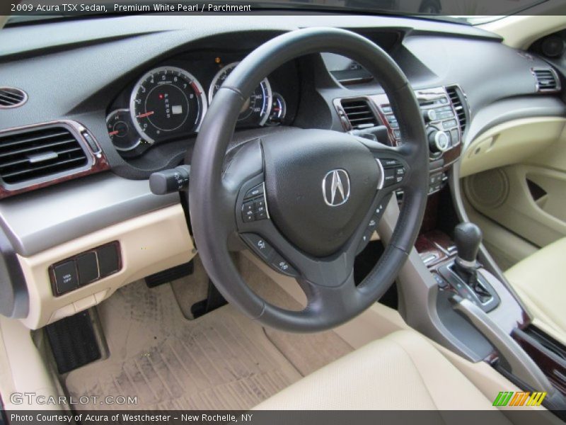 Premium White Pearl / Parchment 2009 Acura TSX Sedan