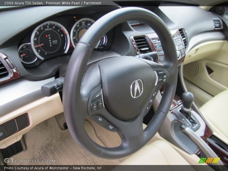Premium White Pearl / Parchment 2009 Acura TSX Sedan