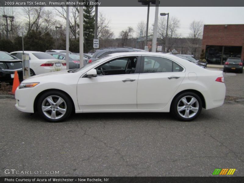 Premium White Pearl / Ebony 2009 Acura TSX Sedan