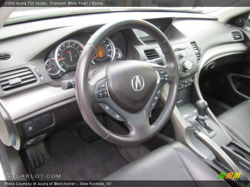 Premium White Pearl / Ebony 2009 Acura TSX Sedan