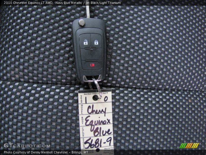 Navy Blue Metallic / Jet Black/Light Titanium 2010 Chevrolet Equinox LT AWD