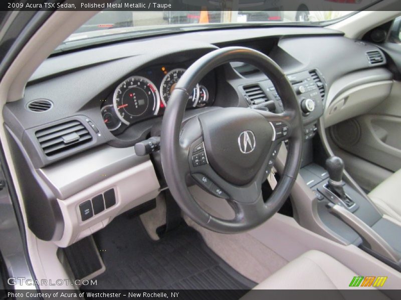 Polished Metal Metallic / Taupe 2009 Acura TSX Sedan