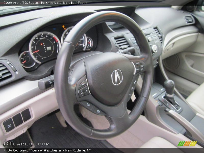 Polished Metal Metallic / Taupe 2009 Acura TSX Sedan