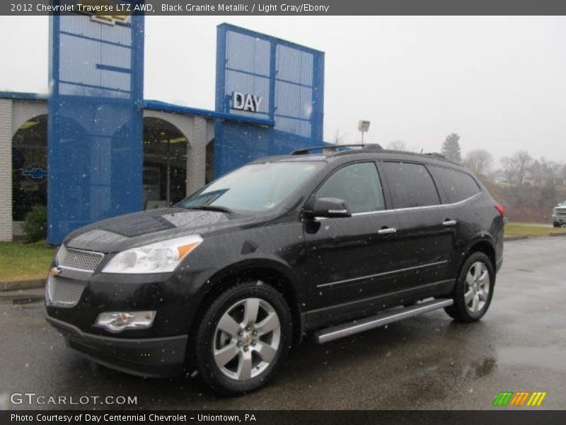 Black Granite Metallic / Light Gray/Ebony 2012 Chevrolet Traverse LTZ AWD