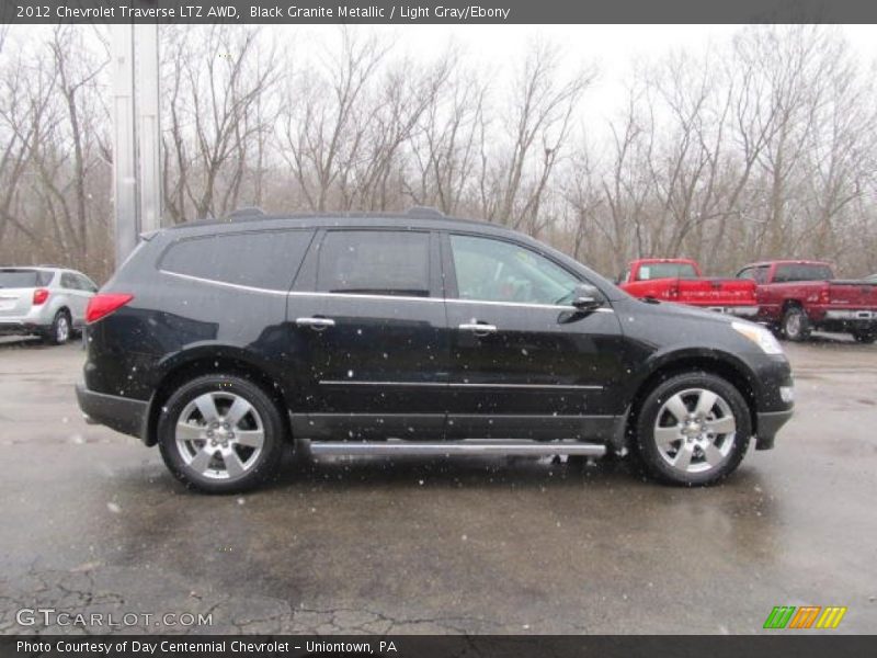 Black Granite Metallic / Light Gray/Ebony 2012 Chevrolet Traverse LTZ AWD