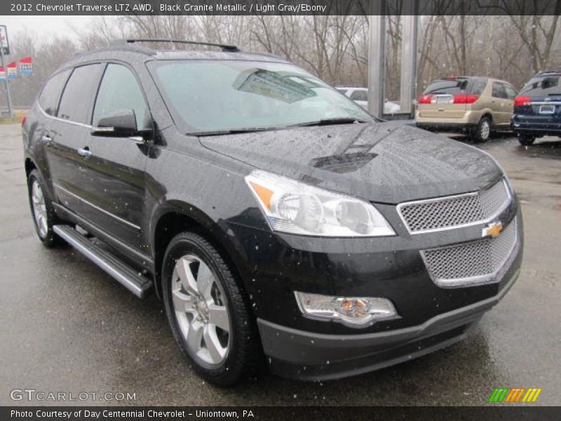 Black Granite Metallic / Light Gray/Ebony 2012 Chevrolet Traverse LTZ AWD