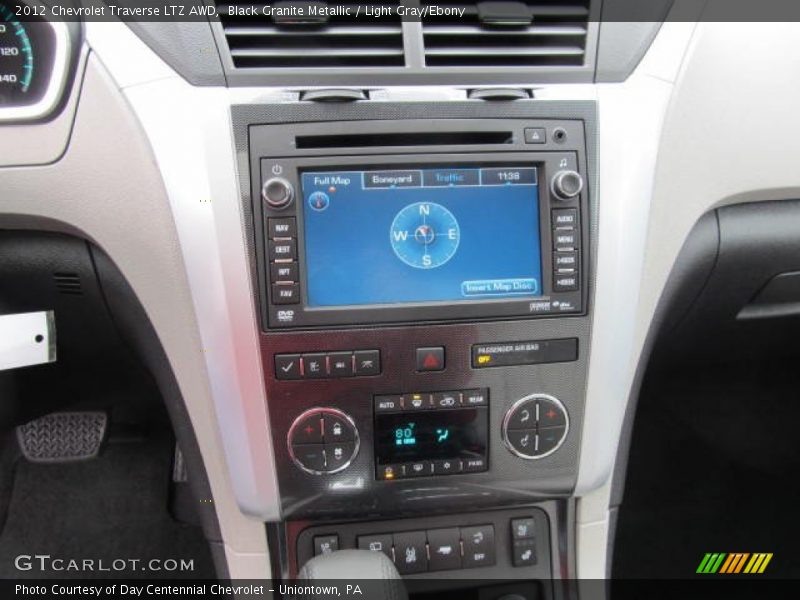 Black Granite Metallic / Light Gray/Ebony 2012 Chevrolet Traverse LTZ AWD