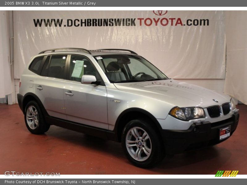 Titanium Silver Metallic / Grey 2005 BMW X3 3.0i