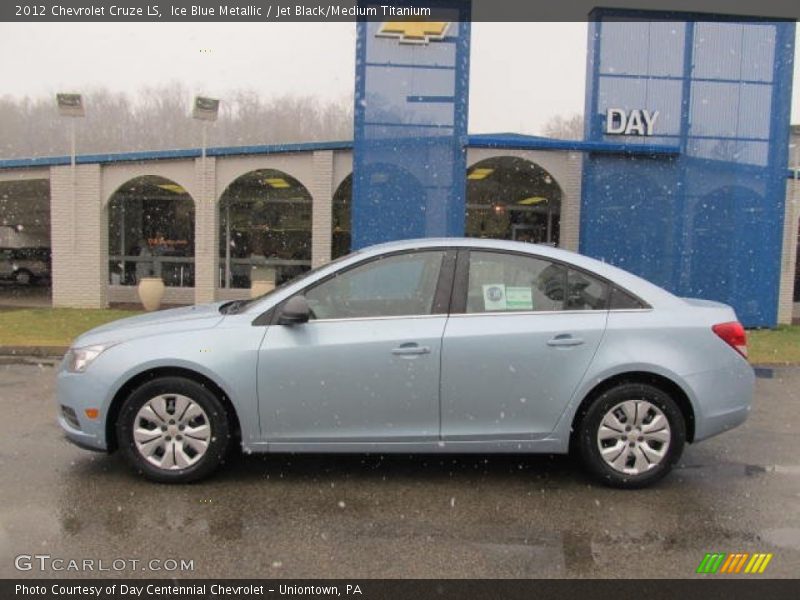 Ice Blue Metallic / Jet Black/Medium Titanium 2012 Chevrolet Cruze LS