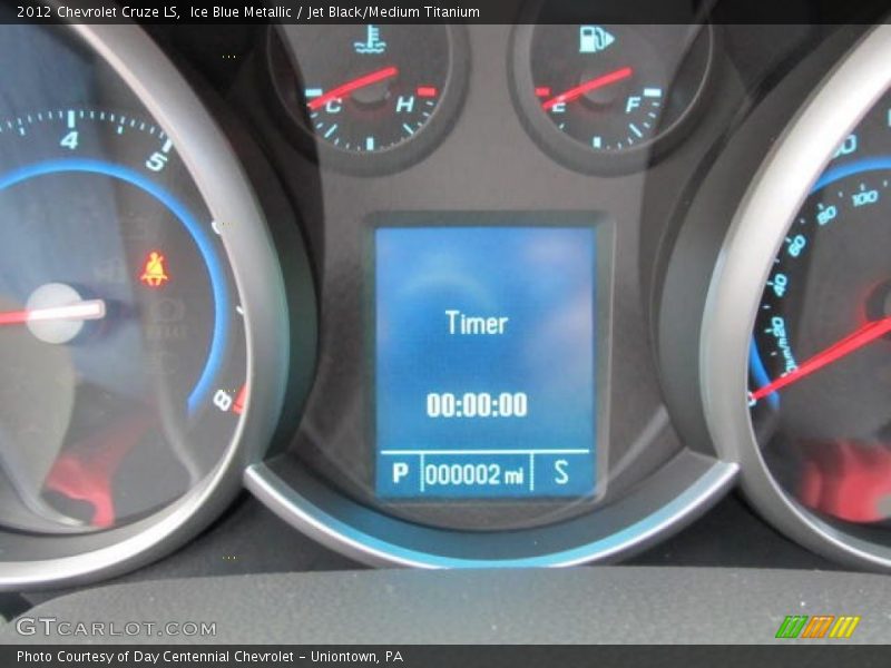 Ice Blue Metallic / Jet Black/Medium Titanium 2012 Chevrolet Cruze LS