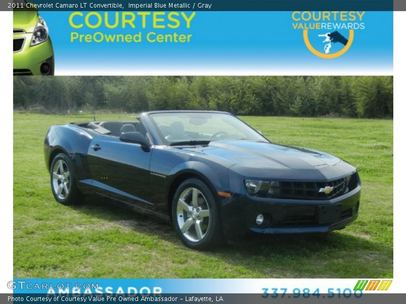 Imperial Blue Metallic / Gray 2011 Chevrolet Camaro LT Convertible