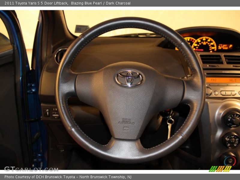 Blazing Blue Pearl / Dark Charcoal 2011 Toyota Yaris S 5 Door Liftback