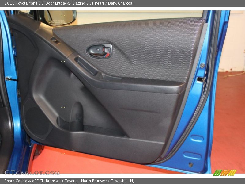 Blazing Blue Pearl / Dark Charcoal 2011 Toyota Yaris S 5 Door Liftback