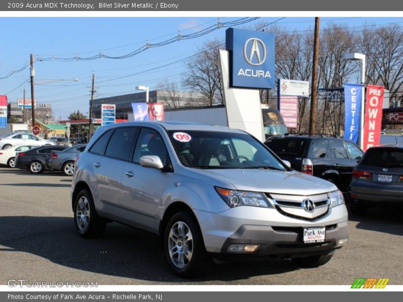 Billet Silver Metallic / Ebony 2009 Acura MDX Technology