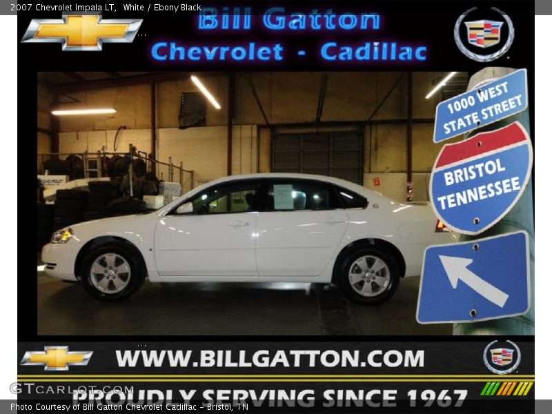 White / Ebony Black 2007 Chevrolet Impala LT