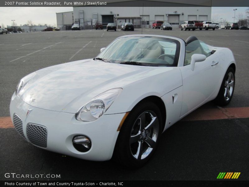 Pure White / Steel/Sand 2007 Pontiac Solstice Roadster