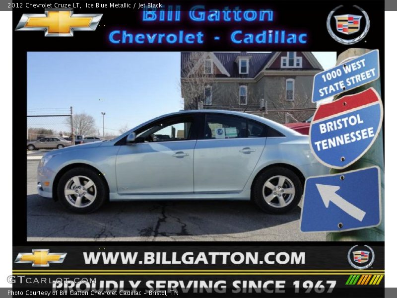 Ice Blue Metallic / Jet Black 2012 Chevrolet Cruze LT