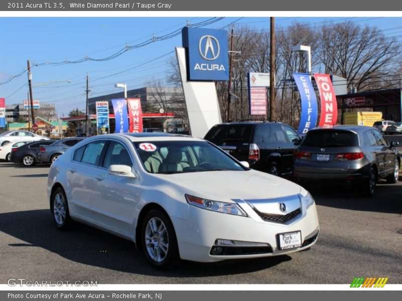 White Diamond Pearl / Taupe Gray 2011 Acura TL 3.5