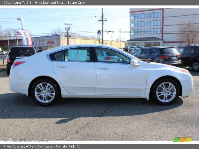 White Diamond Pearl / Taupe Gray 2011 Acura TL 3.5