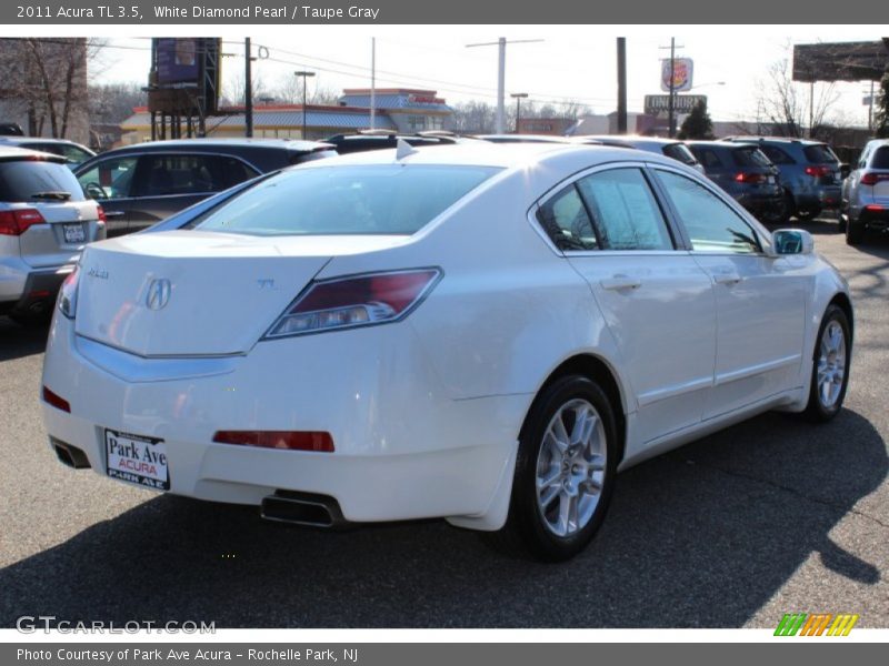White Diamond Pearl / Taupe Gray 2011 Acura TL 3.5