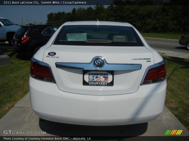 Summit White / Cocoa/Cashmere 2011 Buick LaCrosse CXL