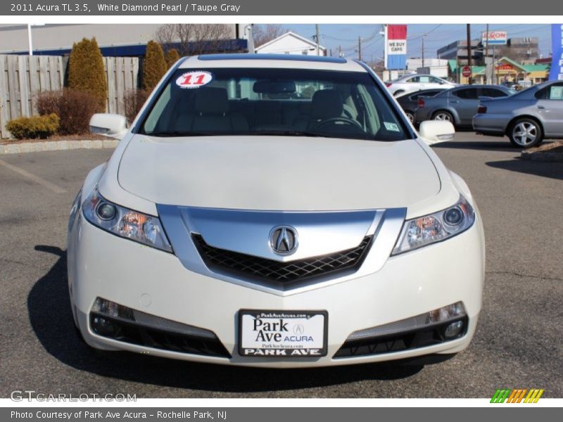 White Diamond Pearl / Taupe Gray 2011 Acura TL 3.5