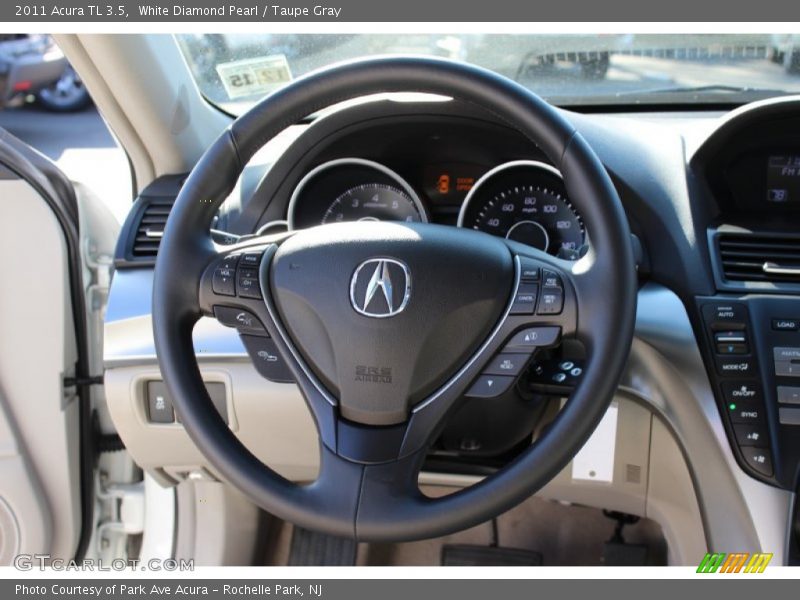 White Diamond Pearl / Taupe Gray 2011 Acura TL 3.5