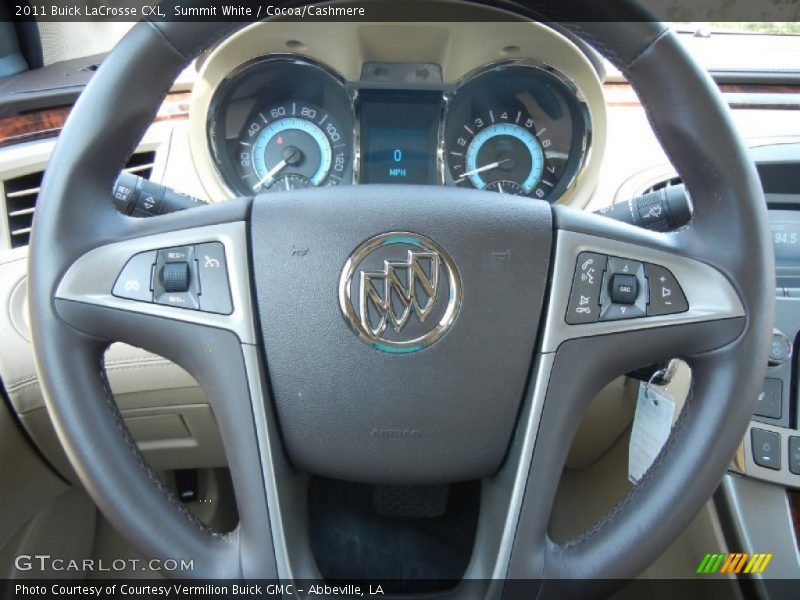 Summit White / Cocoa/Cashmere 2011 Buick LaCrosse CXL