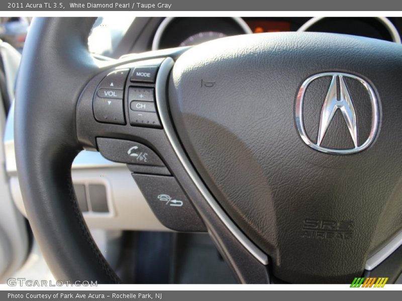 White Diamond Pearl / Taupe Gray 2011 Acura TL 3.5