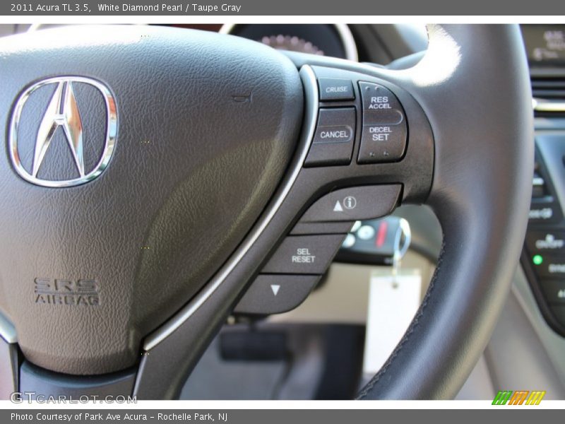 White Diamond Pearl / Taupe Gray 2011 Acura TL 3.5